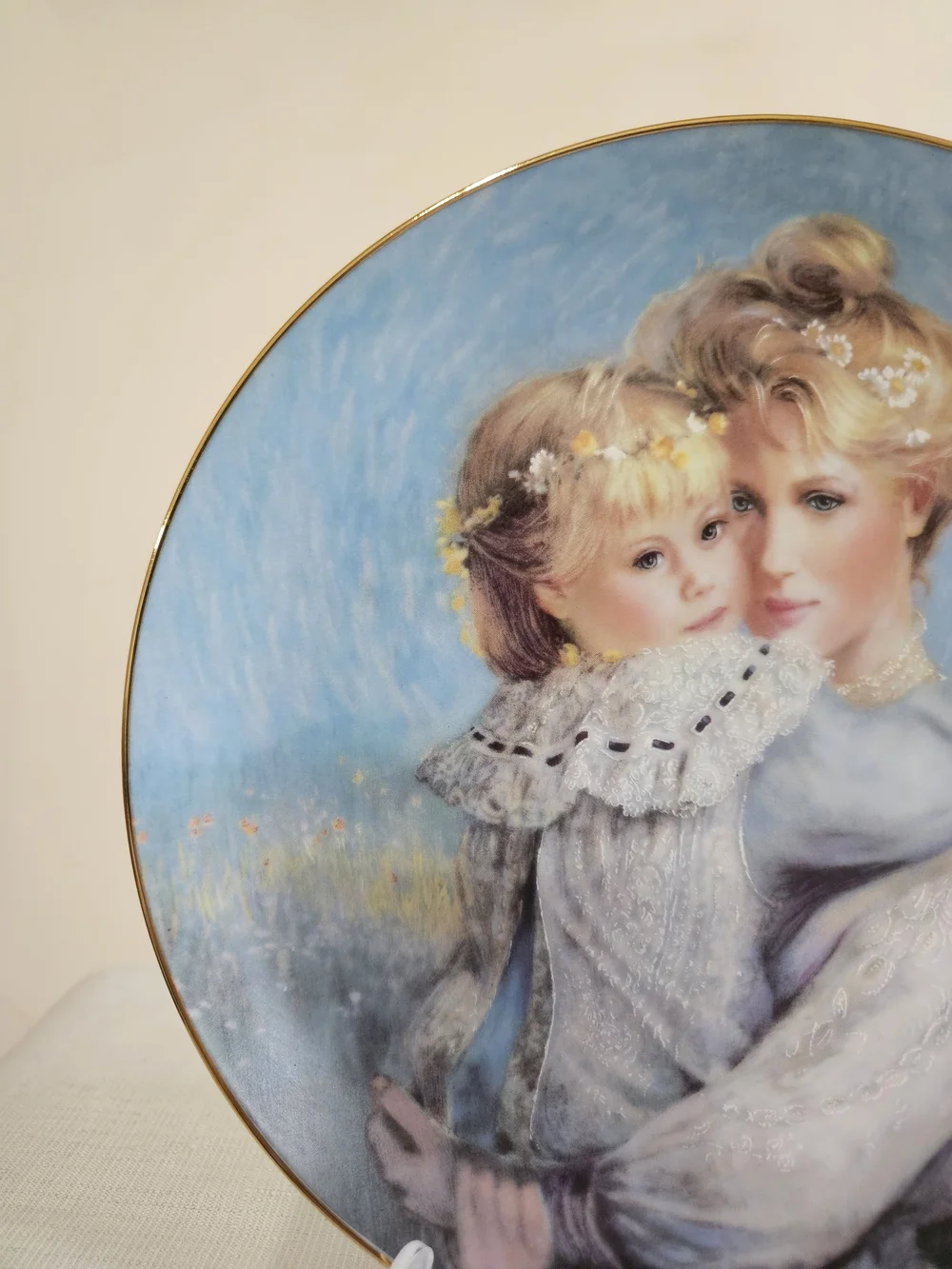 1989 Precious Embrace Porcelain Plate - First In Collection